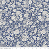 2 yard 2" End of Bolt - SALE Liberty Emily Blossom Sapphire A WIDE BACK 0166W7414A - Riley Blake - 107/108" Wide - Quilting Cotton Fabric