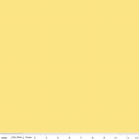 Image of the American Jane Pindots Canary quilting cotton fabric by American Jane for Riley Blake Designs. Features tiny dots on a yellow background. Cute Little Fabric Shop