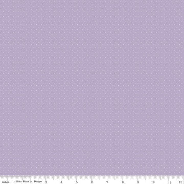 Image of the American Jane Pindots Lilac quilting cotton fabric by American Jane for Riley Blake Designs. Features tiny dots on a purple background. Cute Little Fabric Shop