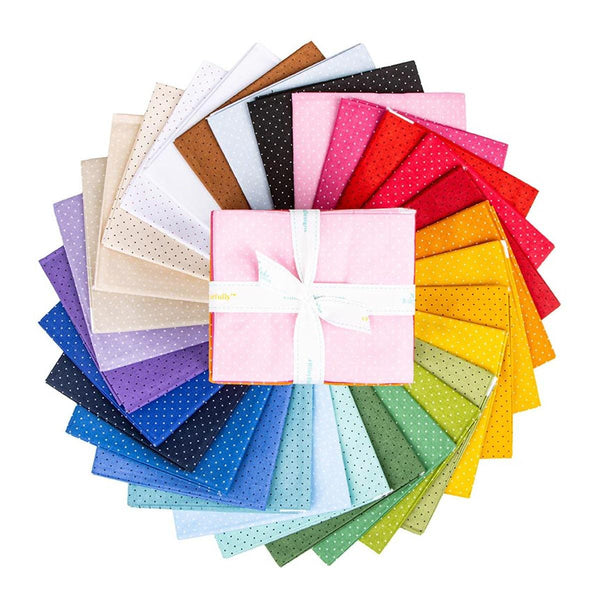 SALE American Jane Pindots Fat Quarter Bundle - 30 Pieces - Riley Blake Designs - Pre cut Precut - Tiny Dots - Quilting Cotton Fabric
