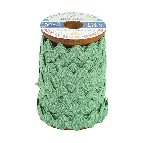 Lori Holt Vintage Trim Large on Wooden Spool STVT-24572 Alpine - Riley Blake Designs - 12 Yards of 3/8" Polyester Trim