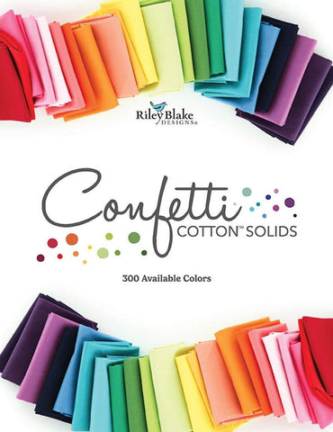SALE Confetti Cotton™ Swatch Card Small SW120-2SM - Riley Blake Designs - Swatches of 300 Confetti Cotton™ Solids - 8 1/2" x 11"