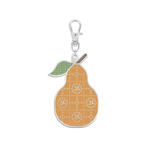 SALE Lori Holt Enamel Happy Charm ST-42324 Pear - Riley Blake Designs - Approximately 2 1/2" x 1 1/2"
