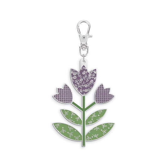 SALE Lori Holt Enamel Happy Charm ST-42325 Tulip - Riley Blake Designs - Approximately 2 1/2" x 1 1/2"