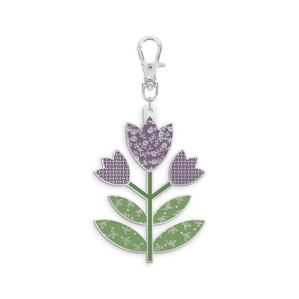 SALE Lori Holt Enamel Happy Charm ST-42325 Tulip - Riley Blake Designs - Approximately 2 1/2" x 1 1/2"