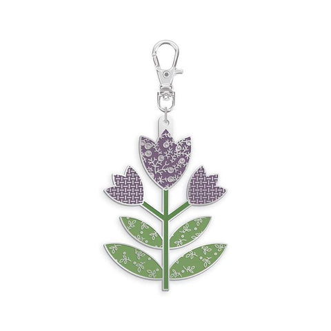 SALE Lori Holt Enamel Happy Charm ST-42325 Tulip - Riley Blake Designs - Approximately 2 1/2" x 1 1/2"