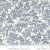 Image of the Nantucket Summer Dots Cream Navy quilting cotton fabric by Camille Roskelley for Moda Fabrics. Features flowers on a gray background. Cute Little Fabric Shop