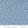 Image of the Nantucket Summer Fairground Light Blue quilting cotton fabric by Camille Roskelley for Moda Fabrics. Features florals on a blue background. Cute Little Fabric Shop
