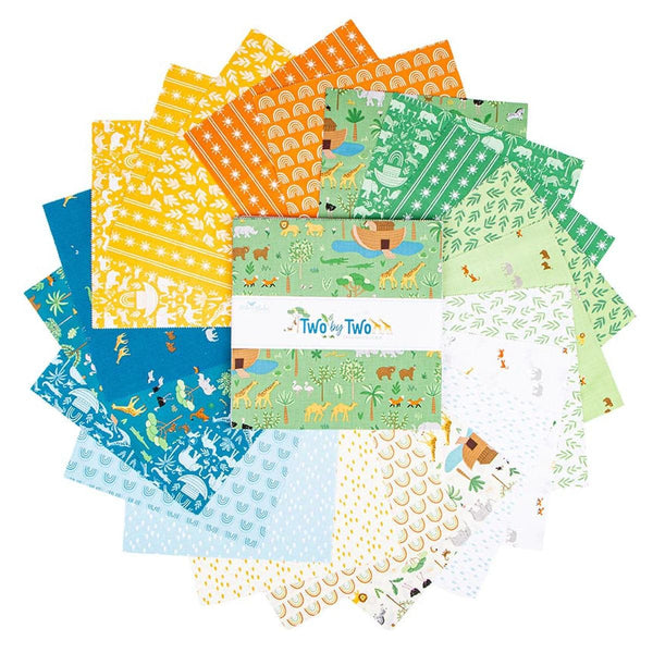 SALE Two by Two 10" Stacker Bundle - Riley Blake Designs - 42 piece Precut - Animals Biblical - Quilting Cotton Fabric