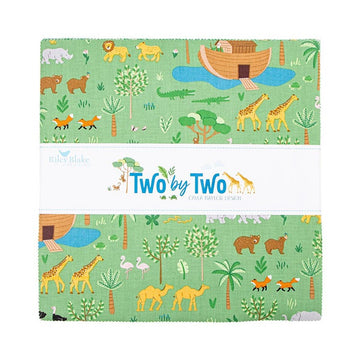 SALE Two By Two 10" Stacker Bundle - Riley Blake Designs - 42-Piece Precut - Animals Biblical - Quilting Cotton Fabric
