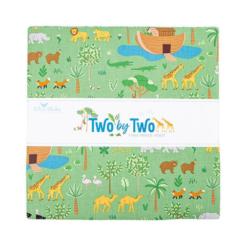SALE Two by Two 10" Stacker Bundle - Riley Blake Designs - 42 piece Precut - Animals Biblical - Quilting Cotton Fabric