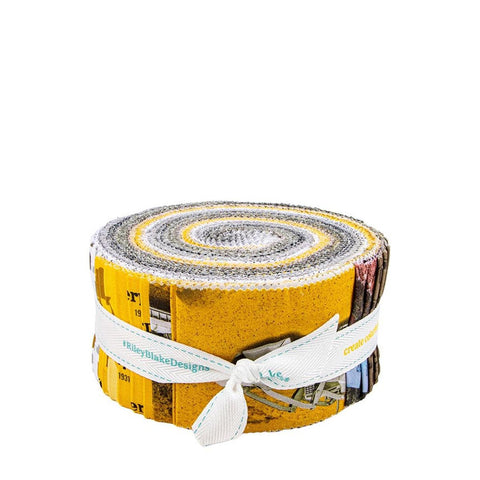 SALE Caterpillar® 100 Years 2.5 Inch Rolie Polie Jelly Roll 40 pieces - Riley Blake - Precut Pre cut Bundle Cotton Fabric - Licensed Product
