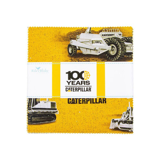 Caterpillar® 100 Years Charm Pack 5" Stacker Bundle - Riley Blake Designs - CAT - 42-Piece Precut - Quilting Cotton - Licensed Product