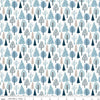 Image of the Winter Magic Trees White quilting cotton fabric by Riley Blake Designs. Features trees on a white background. Cute Little Fabric Shop