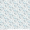Image of the Winter Magic Floral White quilting cotton fabric by Riley Blake Designs. Features flowers on a white background. Cute Little Fabric Shop