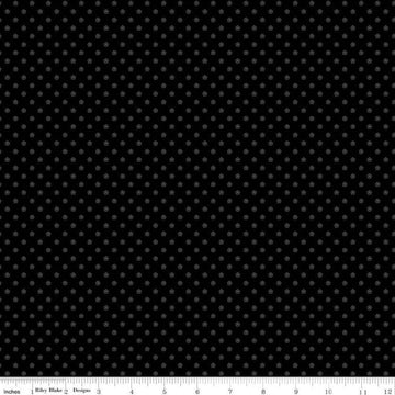 Image of Blackout Flower Black by The RBD Designers for Riley Blake Designs. Features flowers on a black background. Cute Little Fabric Shop