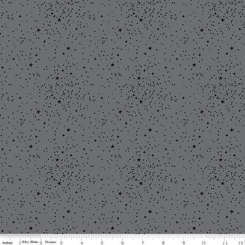 Image of Blackout Stars Gray by The RBD Designers for Riley Blake Designs. Features stars on a gray background. Cute Little Fabric Shop