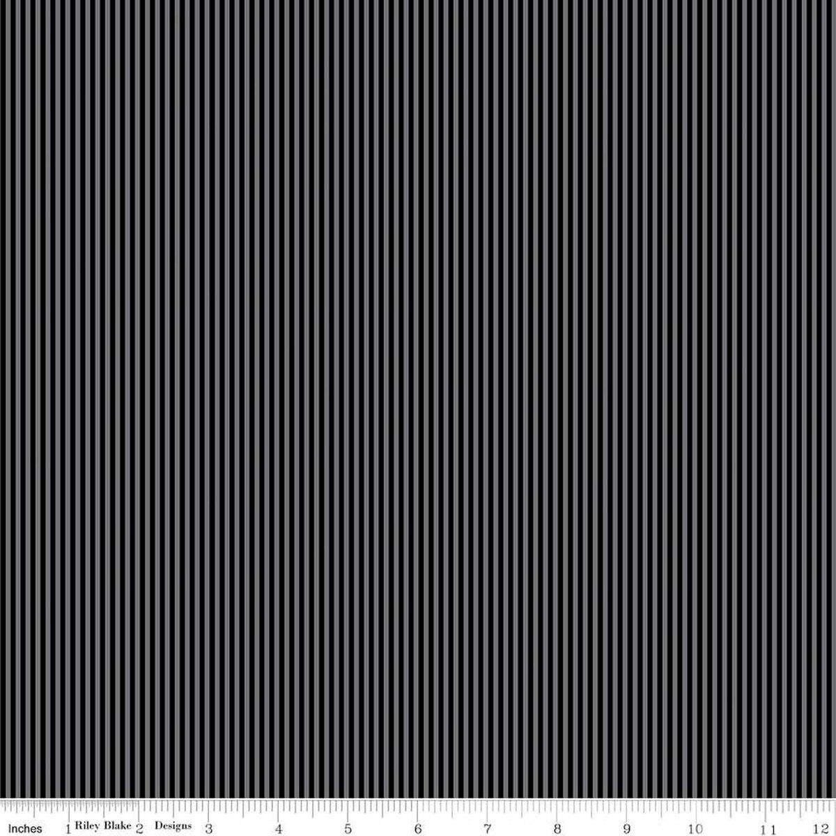 Image of Blackout Stripe Multi by The RBD Designers for Riley Blake Designs. Features stripes on a black background. Cute Little Fabric Shop
