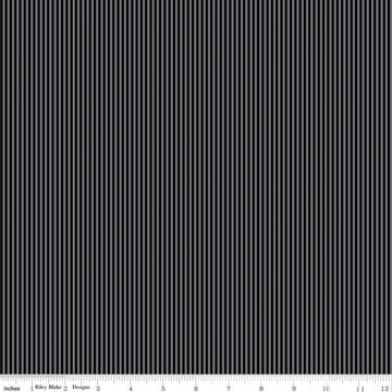 Image of Blackout Stripe Multi by The RBD Designers for Riley Blake Designs. Features stripes on a black background. Cute Little Fabric Shop