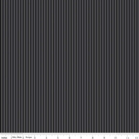 Image of Blackout Stripe Multi by The RBD Designers for Riley Blake Designs. Features stripes on a black background. Cute Little Fabric Shop