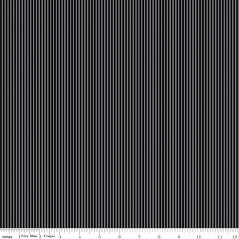 Image of Blackout Stripe Multi by The RBD Designers for Riley Blake Designs. Features stripes on a black background. Cute Little Fabric Shop