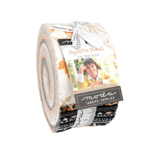 SALE Agatha Road 2.5-Inch Jelly Roll Rolie Polie 40-Piece - 35410JR - Moda Fabrics - Precut Bundle - Quilting Cotton Fabric