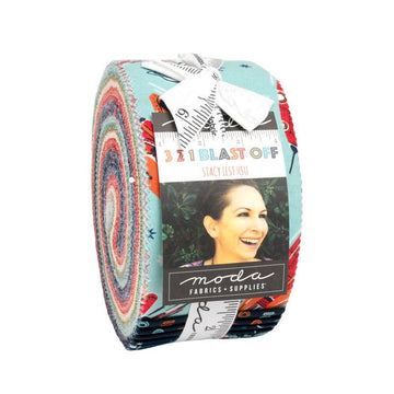 SALE 321 Blast Off 2.5-Inch Jelly Roll 40-Piece - 20950JR - Moda Fabrics - Precut Bundle - Space Vintage - Quilting Cotton Fabric