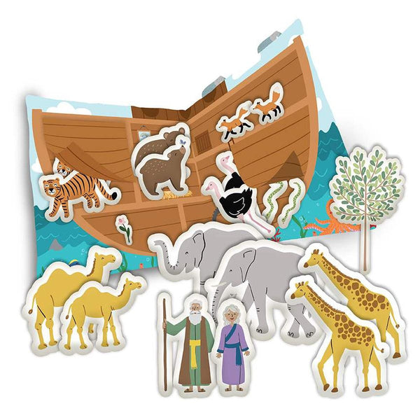 SALE Two by Two Noah's Ark Quiet Book FELT Panel FT16688 by Riley Blake - Animals Biblical - Polyester Felt Panel