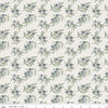 Image of Olive Grove Branches Ivory quilting cotton fabric by Amber Elliot for Riley Blake Designs. Features leaves on an off-white background. Cute Little Fabric Shop