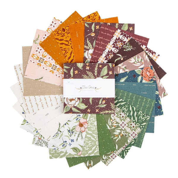 SALE Olive Grove 5" Stacker Bundle - Riley Blake Designs - 42 piece Precut Pre cut - Plants Nature Branch - Quilting Cotton Fabric