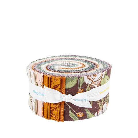 SALE Olive Grove 2.5 Inch Rolie Polie Jelly Roll 40 pieces - Riley Blake - Precut - Plants Nature - Quilting Cotton Fabric