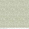 Image of Sunflower Whispers Ferns Green quilting cotton fabric by Lisa Audit for Riley Blake Designs. Features leaves on a green background. Cute Little Fabric Shop