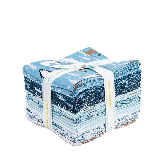 Winter Magic Fat Quarter Bundle 21-Piece - Riley Blake Designs -  Precut - Holiday Season - Quilting Cotton Fabric