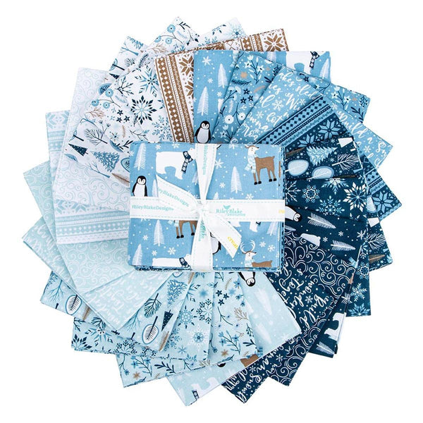 SALE Winter Magic Fat Quarter Bundle 21 pieces - Riley Blake Designs - Pre cut Precut - Holiday Season - Quilting Cotton Fabric