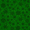 Image of the Poinsettia Greetings Poinsettia Tonal forest quilting cotton fabric by QT Fabrics. Features snowflakes on a green background. Cute Little Fabric Shop