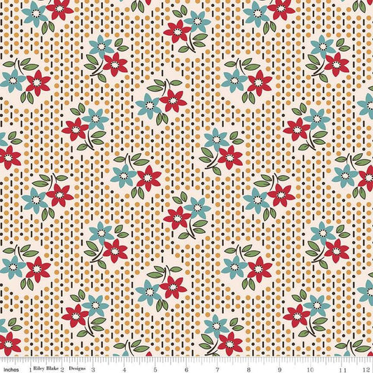 2 yard 27" End of Bolt - SALE Gentler Times Nostalgia WIDEBACK WB16492 Cider - Riley Blake - 108" - Quilting Cotton Fabric