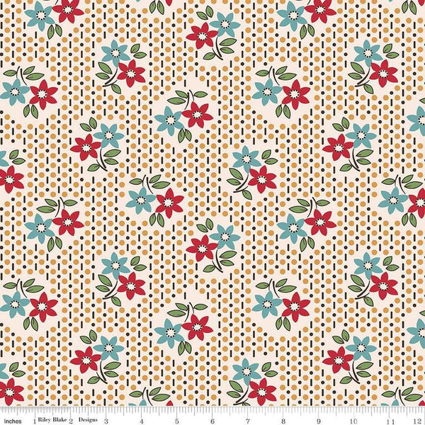 3 yard cut- SALE Gentler Times Nostalgia WIDE BACK WB16492 Cider - Riley Blake - 107/108" Wide - Quilting Cotton Fabric