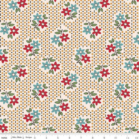 3 yard cut- SALE Gentler Times Nostalgia WIDE BACK WB16492 Cider - Riley Blake - 107/108" Wide - Quilting Cotton Fabric