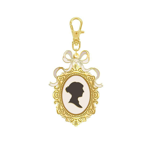 SALE Jane Austen Silhouette Enamel Charm ST-42313 - Riley Blake Designs - Approximately 1 3/4" x 2 1/2"