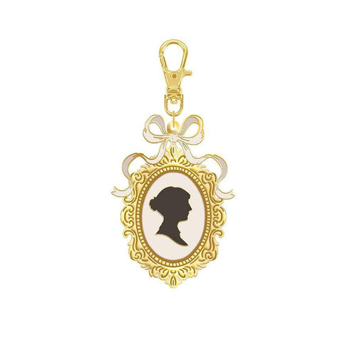SALE Jane Austen Silhouette Enamel Charm ST-42313 - Riley Blake Designs - Approximately 1 3/4" x 2 1/2"