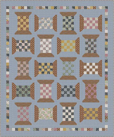 Checkered Spools Boxed Quilt Kit KT-16270 - Honey Locust - Amber Johnson - Riley Blake Designs - Quilting Cotton - Pattern Fabric Kit