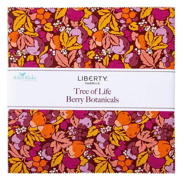 Tree of Life Berry Botanicals Layer Cake 10" Stacker Bundle - Riley Blake 42 piece Precut Pre cut - Liberty Fabrics - Quilting Cotton Fabric