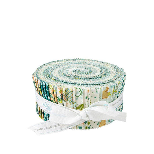 Tree of Life Canopy Greens 2.5-Inch Rolie Polie Jelly Roll 40-Piece Riley Blake - Liberty Fabrics - Precut - Quilting Cotton Fabric