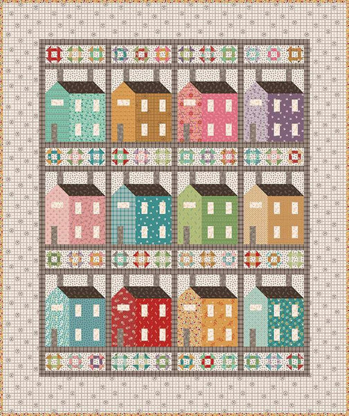 SALE Prim Village Quilt PATTERN P120 by Lori Holt - Riley Blake Designs - Instructions Only - 5" and 10" Stacker Friendly Churn Dash Piecing