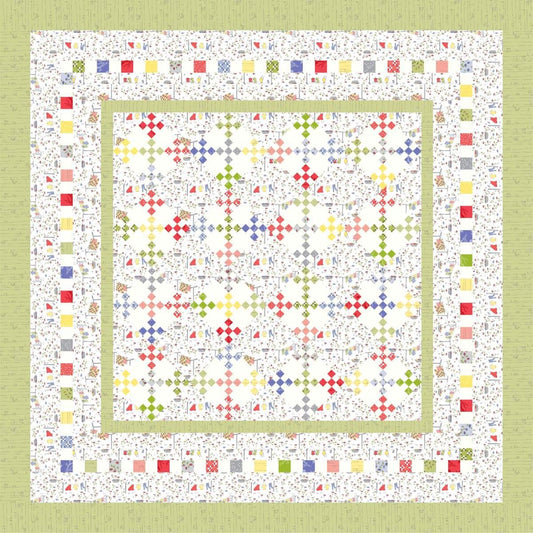 SALE Dressed To The Nines Quilt PATTERN P112 - Jillily Studio - Riley Blake Designs - INSTRUCTIONS Only - Scrappy Pieced Nine-Patch Blocks