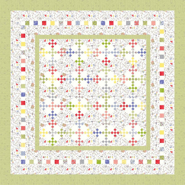 SALE Dressed To The Nines Quilt PATTERN P112 by Jillily Studio - Riley Blake Designs - INSTRUCTIONS Only - Scrappy Pieced Nine-Patch Blocks