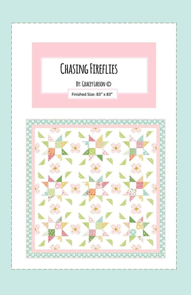 SALE Chasing Fireflies Quilt PATTERN P155 by Gracey Larson - Riley Blake Designs - INSTRUCTIONS Only - Piecing Four-Patch Stars