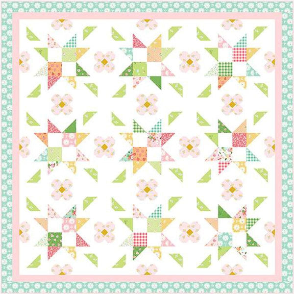 SALE Chasing Fireflies Quilt PATTERN P155 by Gracey Larson - Riley Blake Designs - INSTRUCTIONS Only - Piecing Four-Patch Stars