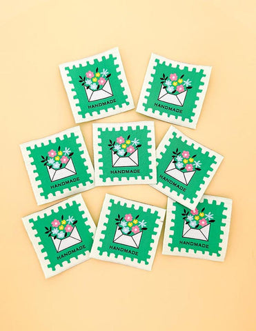 SALE Bloom Note Woven Labels P178-SIWL24 - Riley Blake - Minki Kim - Durable Soft Thread - Machine Washable - Polyester - 8 Labels