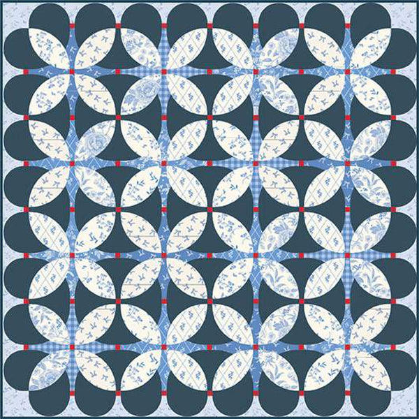 Retro Blossoms Quilt PATTERN P249 by Lo & Behold Stitchery - Riley Blake Designs - INSTRUCTIONS Only - Multiple Sizes - Piecing